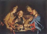 Matthias Stomer Christ in Emmaus oil painting reproduction